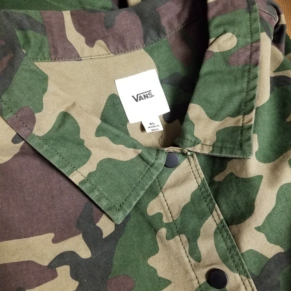 Vans Camouflage Button Up Shirt Dress XL NWT - Picture 5 of 6